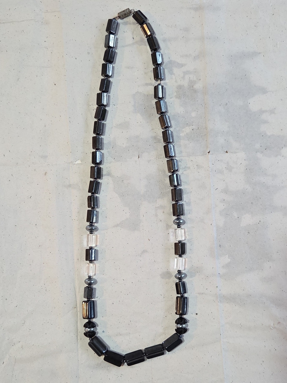Black Hematite & Glass Beaded Necklace - Stylish Women's Jewelry